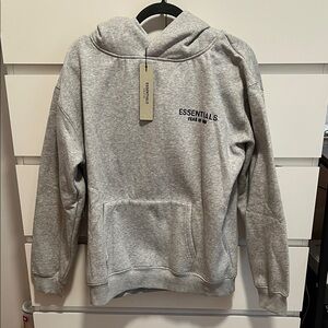 Essentials Heather Gray Men's Hoodie